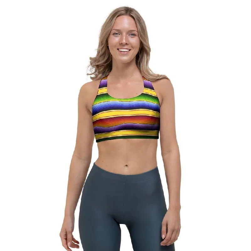 Serape Baja Sports Bra Full Coverage Bra