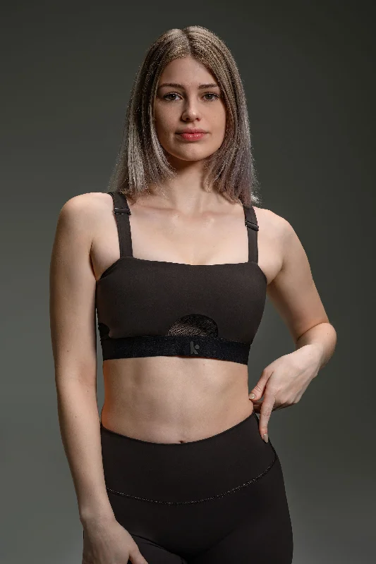 Square Bra Mesh II - Espresso Smooth Push-Up Bra