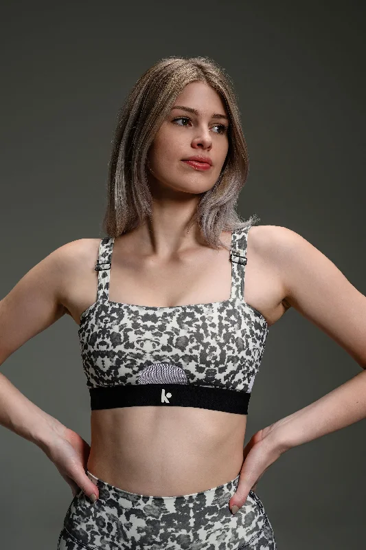 Square Bra Mesh II - Leopard Print Soft Lace Bralette