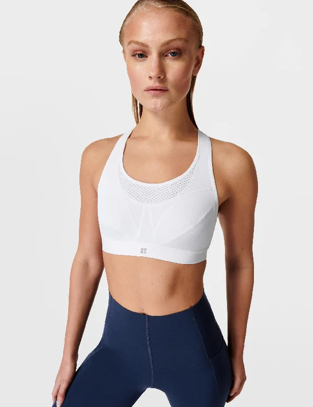 Ultra Running Bra - White Soft Mesh Bra