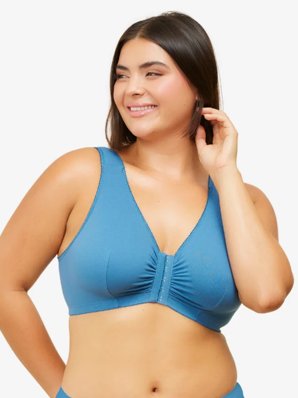 The Meryl - Cotton Front-Closure Comfort & Sleep Bra Comfortable Lace Bralette