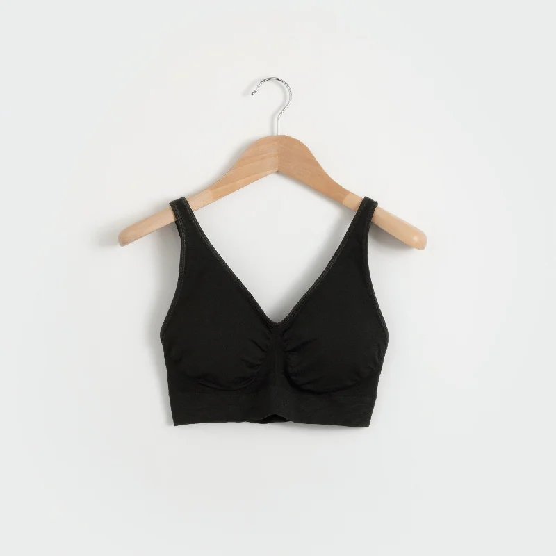 One Bra Black Cozy Wire-Free Bra