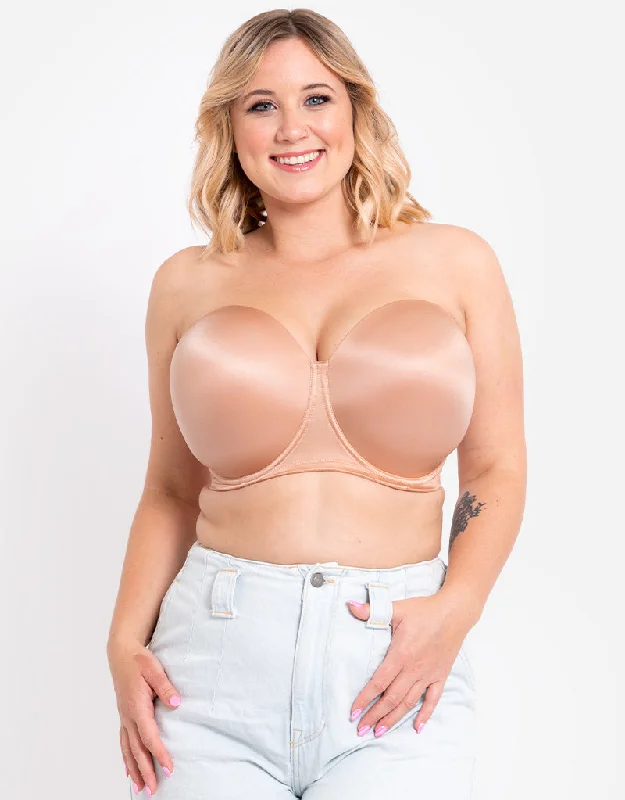 Curvy Kate Smoothie Moulded Strapless Multiway Bra Latte Adjustable Comfort Bra