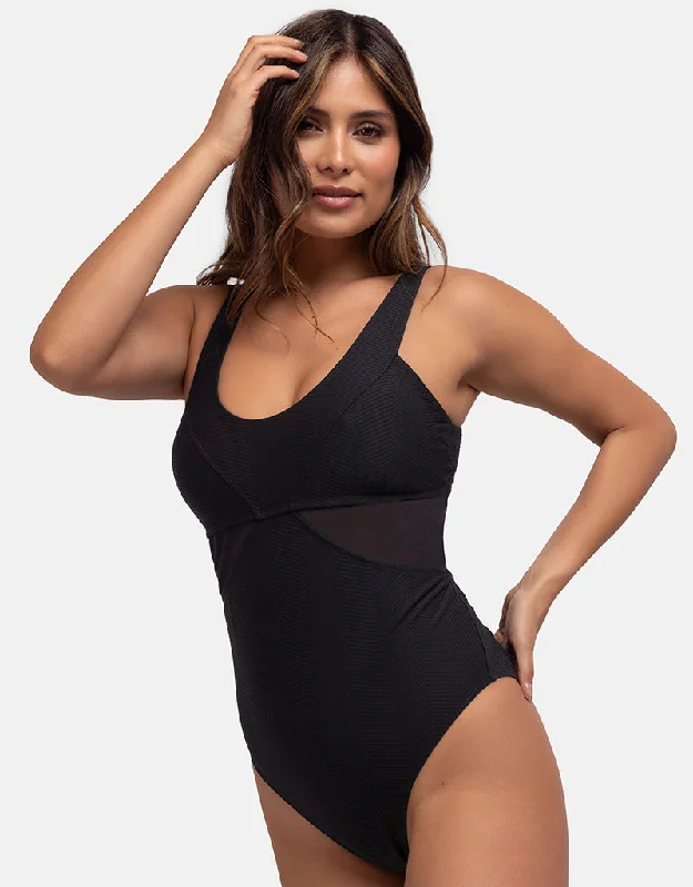 Dorina Saint Tropez Padded Control Swimsuit Black Sporty Swimwear Bottoms