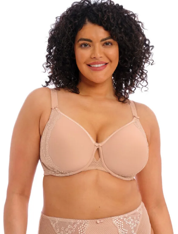 Elomi Charley Underwire Bandless Spacer Molded Bra, Fawn | Elomi Charley Molded Bras Breathable Wireless Bra