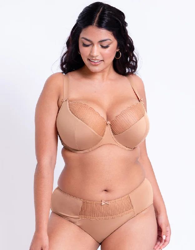 Flirtelle Riley Balcony Bra Chai Sporty Wireless Bra