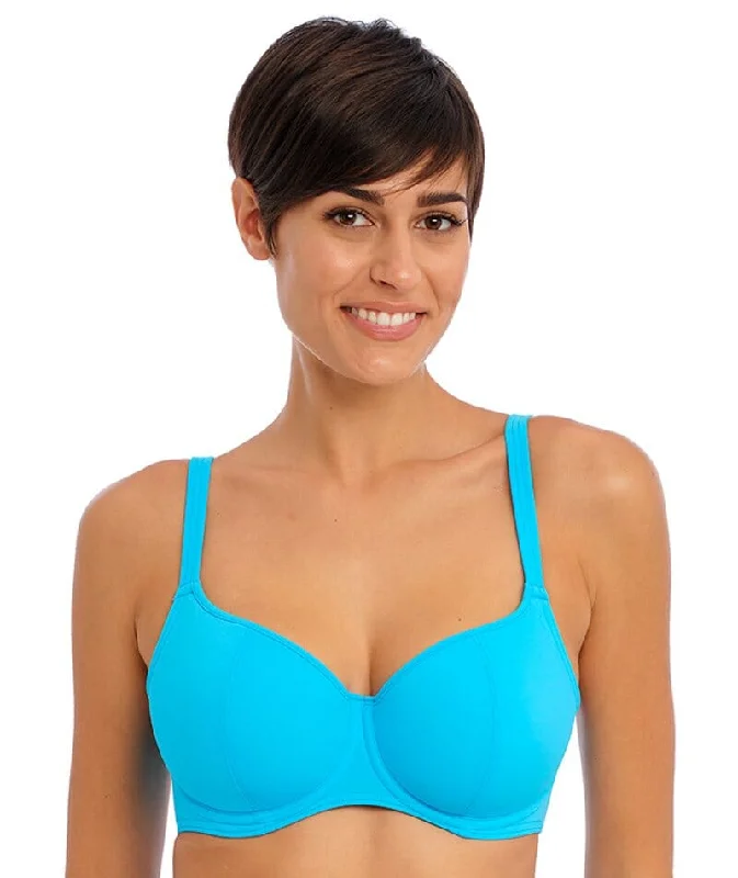 Freya Swim Jewel Cove Underwire Sweetheart Bikini Top - Plain Turquoise Casual Swim Dress