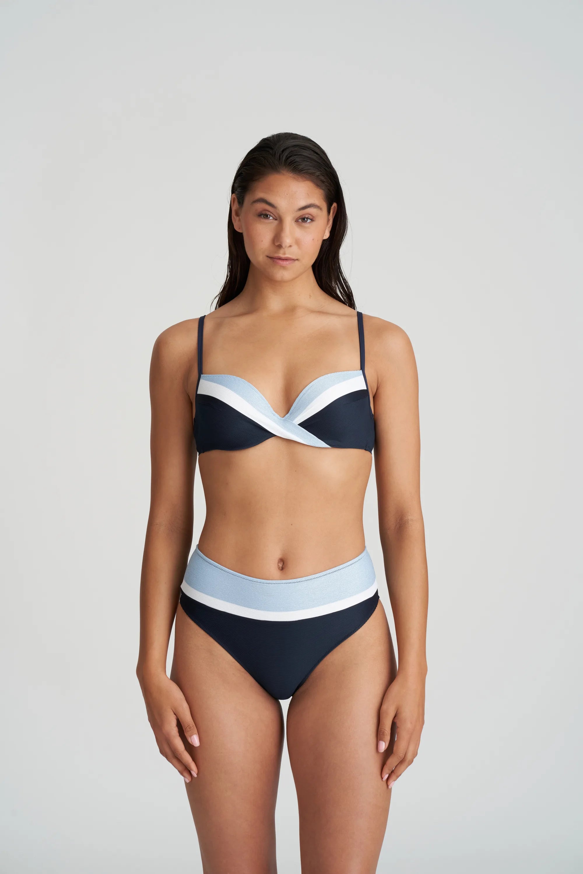 Mariejo Swim Sitges Padded Plunge Bikini Top High-Waist Bikini Set