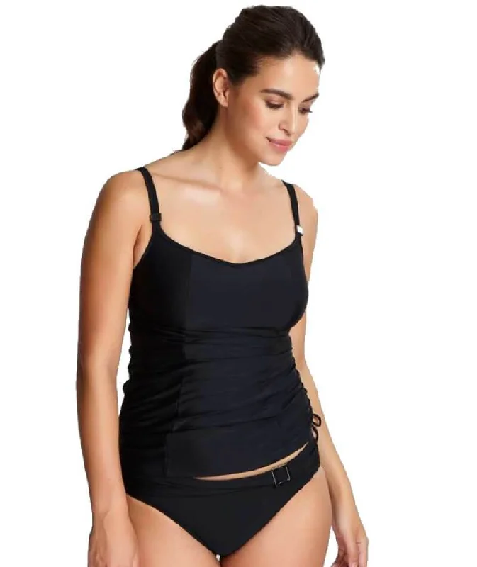 Panache Swimwear Anya Balconnet Tankini Top - Black Adjustable Bikini Bottoms