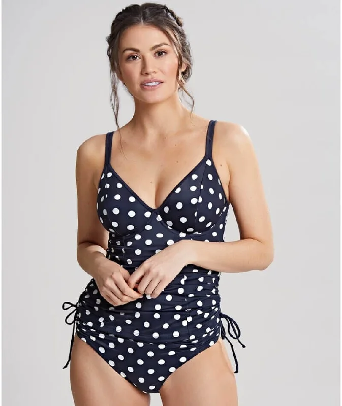 Panache Swimwear Anya Riva Spot Balconnet Wired Tankini - Navy/Vanilla Stylish Cover-Up Set