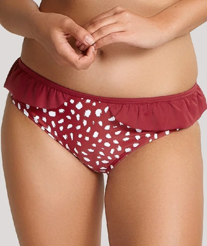 Panache Swimwear Mila Frill Pant - Brick Red Quick-Dry Swimsuit