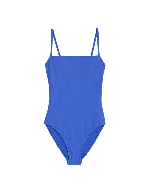 Square Neck Swimsuit Sporty Swimsuit Style