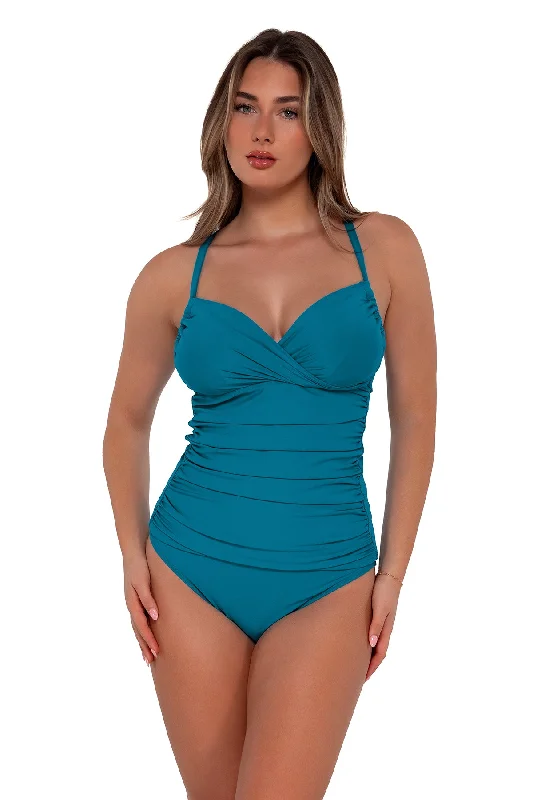 Sunsets Avalon Teal Serena Tankini Top Quick-Dry Swimsuit