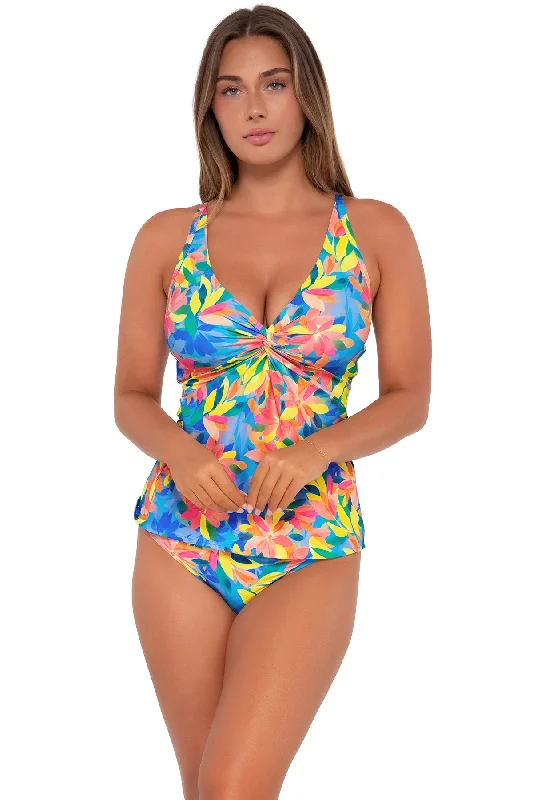 Sunsets Shoreline Petals Forever Tankini Top Push-Up Bikini Top