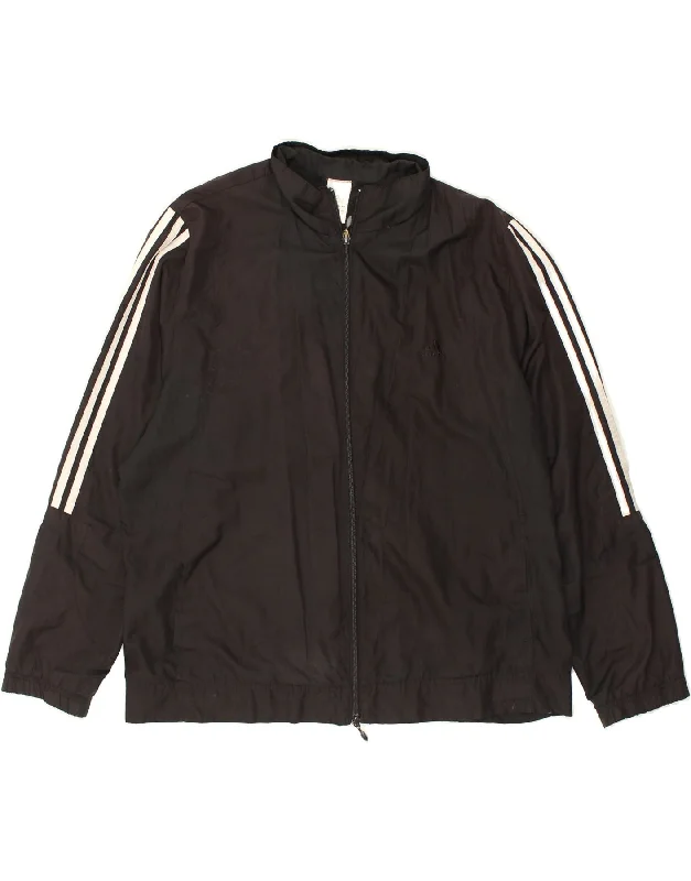 ADIDAS Womens Tracksuit Top Jacket XL Black Nylon Elasticated Jacket Padded Jacket Insulated Jacket