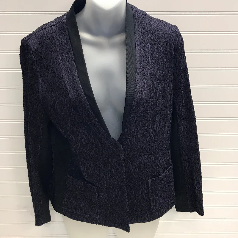 Blazer Jacket By Nanette Lepore  Size: 8 Satin Fabric Silk Fabric Chiffon Fabric