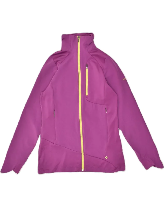 COLUMBIA Womens Omni-Shield Tracksuit Top Jacket UK 14 Medium Pink Snapped Jacket Toggled Jacket Drawstring Jacket