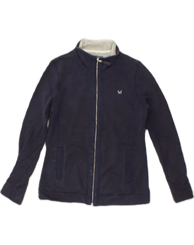 CREW CLOTHING Womens Tracksuit Top Jacket US 8 Medium Navy Blue Cotton Mesh Jacket Canvas Jacket Denim Jacket