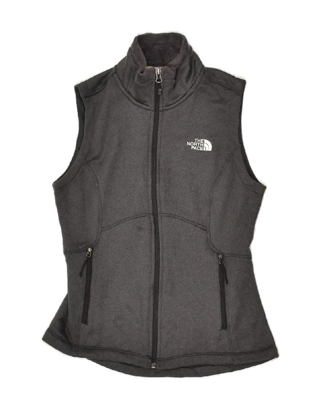 THE NORTH FACE Womens Sleeveless Tracksuit Top Jacket UK 10 Small Grey V-Neck Jacket Boat Neck Jacket Square Neck Jacket