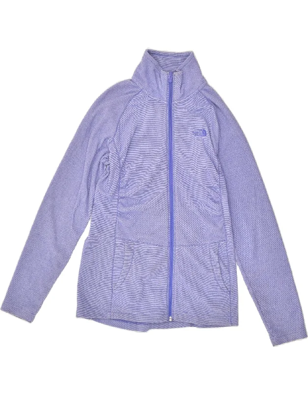 THE NORTH FACE Womens Tracksuit Top Jacket UK 12 Medium Blue Polyester Hoodie Zip-Up Jacket Button-Up Jacket