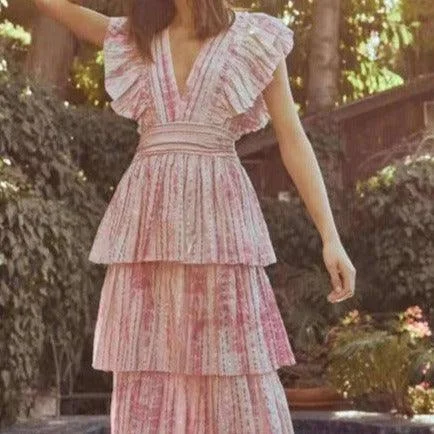 KittenAlarm - Chelan Pleated Sleeves Layered Maxi Dress Stylish Boho Chic Maxi Dress KittenAlarm - Chelan Pleated Sleeves Layered Maxi Dress Stylish Boho Chic Maxi Dress