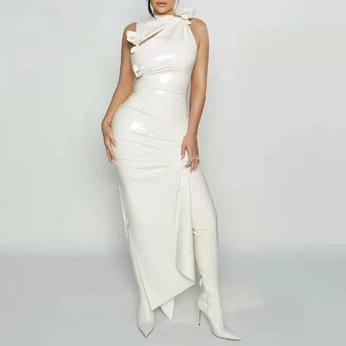 KittenAlarm - Maybelle Sleeveless Rose Embellished Maxi Dress Chic Summer Maxi Dress KittenAlarm - Maybelle Sleeveless Rose Embellished Maxi Dress Chic Summer Maxi Dress