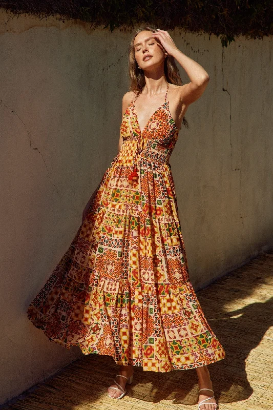 Sweet and Salty Halter Maxi Dress Stylish Button-Up Maxi Dress