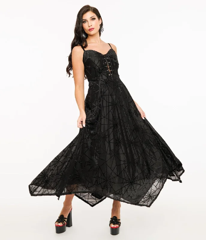 Wax Poetic Black Spiderweb Willow Maxi Dress & Bolero Set Fashionable Sheer Maxi Dress Wax Poetic Black Spiderweb Willow Maxi Dress & Bolero Set Fashionable Sheer Maxi Dress