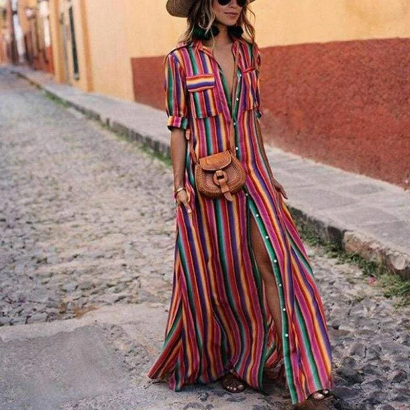 FashionSierra - Women's Boho Beach Summer Holiday Maxi Dress Elegant Maxi Dress with Lace FashionSierra - Women's Boho Beach Summer Holiday Maxi Dress Elegant Maxi Dress with Lace