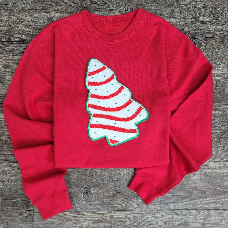Hazel Blues® | Debbie Cake Tree Chenille Patch Sweatshirt Cotton Hoodie Fleece Lining Warmth Hazel Blues® | Debbie Cake Tree Chenille Patch Sweatshirt Cotton Hoodie Fleece Lining Warmth