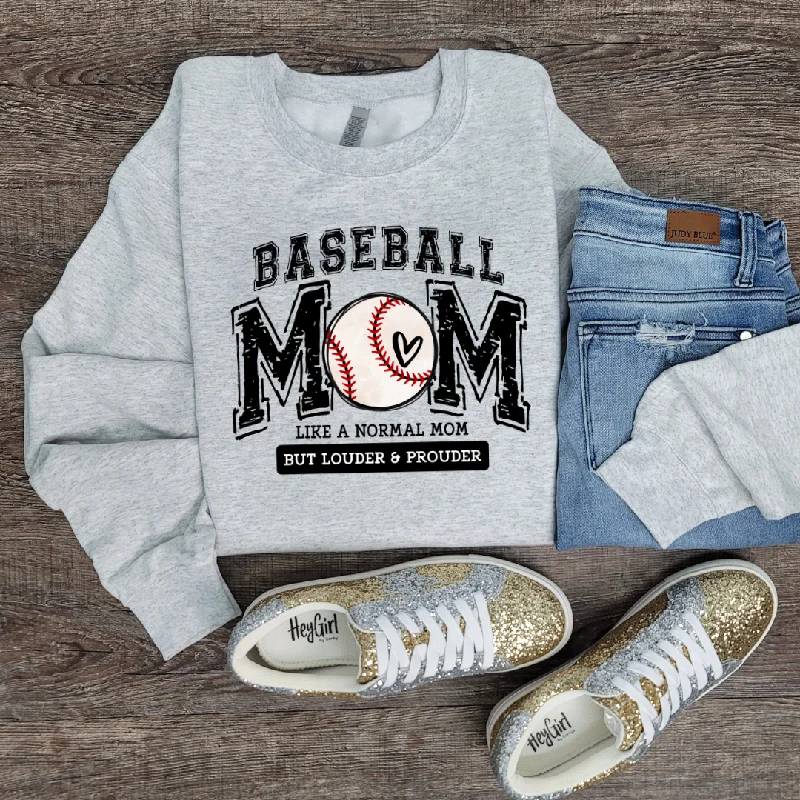 Hazel Blues® | Louder Baseball Mom: SWEATSHIRT Hoodie with Metallic Shiny Futuristic Hazel Blues® | Louder Baseball Mom: SWEATSHIRT Hoodie with Metallic Shiny Futuristic