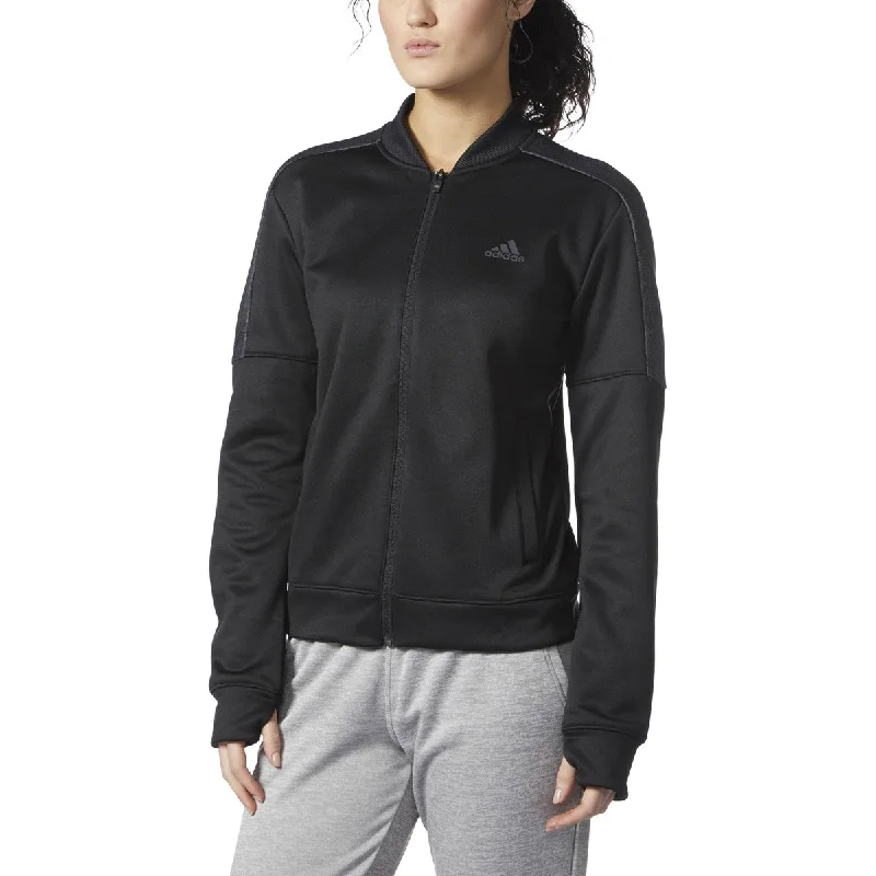 Adidas Women's Team Issue Bomber Jacket Black Stand-Up Collar Roll-Neck Collar Turtle Neck Adidas Women's Team Issue Bomber Jacket Black Stand-Up Collar Roll-Neck Collar Turtle Neck