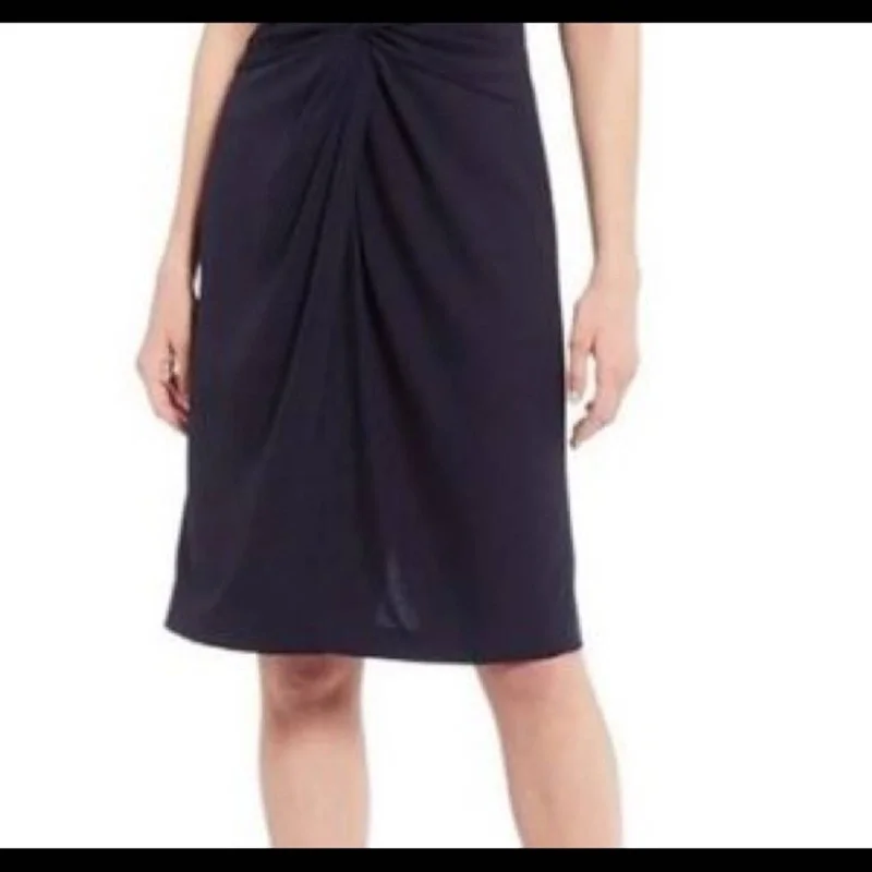 Alex Marie Navy Blue Pencil Skirt Ellie belted skirt waist