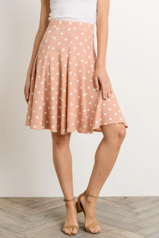 Chic Polka Dot Skirt denim skirt classic