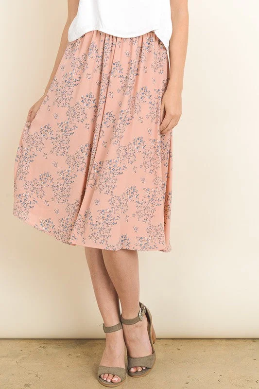 Italia Floral Midi Skirt casual skirt length