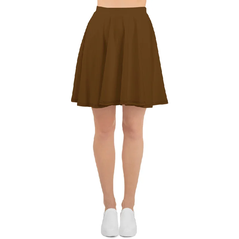 GG - Skater Skirt - Brown lightweight skirt design