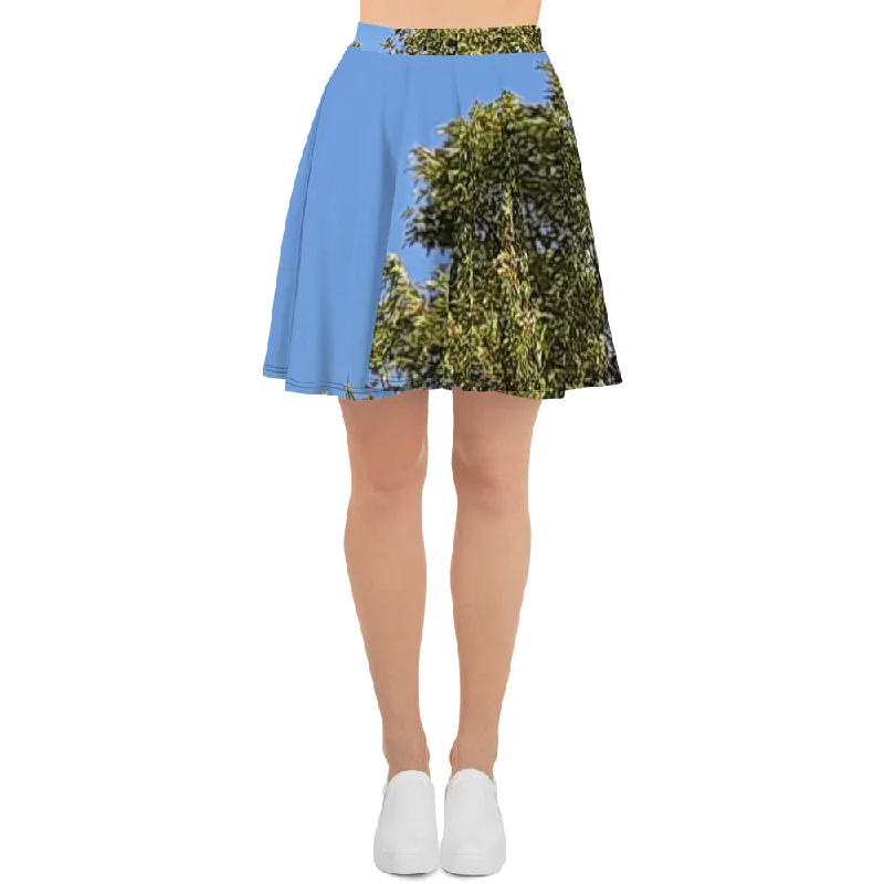 GG - Skater Skirt - Trees & Blue Sky velvet skirt rich