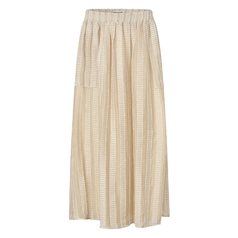 Lolly's Laundry Creme Akane Maxi Skirt a-line skirt cut