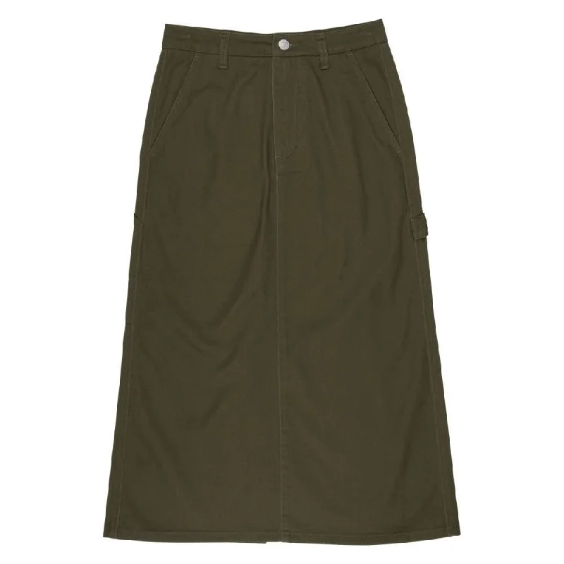 Santa Cruz Womens Skirt Classic Carpenter - Khaki breathable skirt fabric